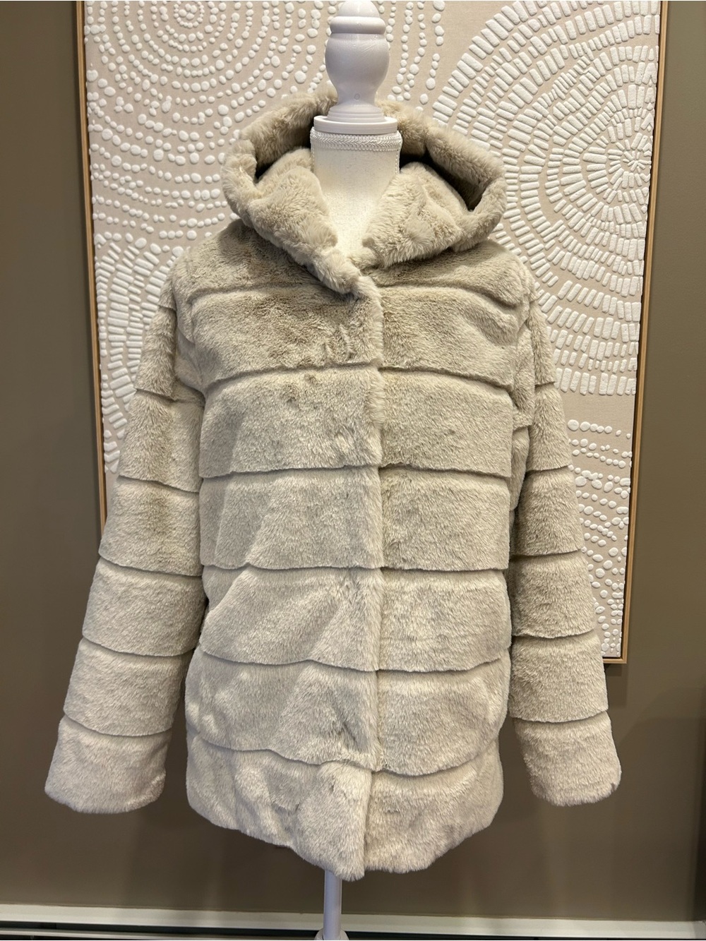 Quince Hooded Faux-Fur Jacket Size Small NWT - Picture 4 of 7